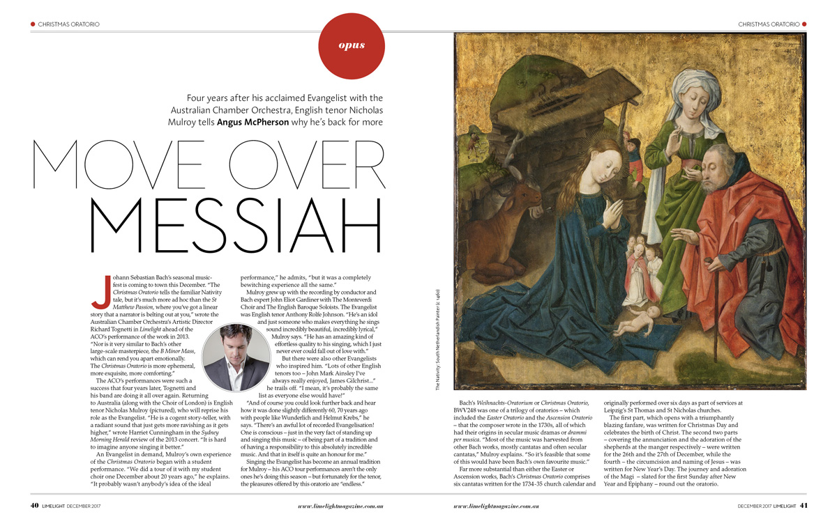 Limelight Magazine: Christmas Oratorio