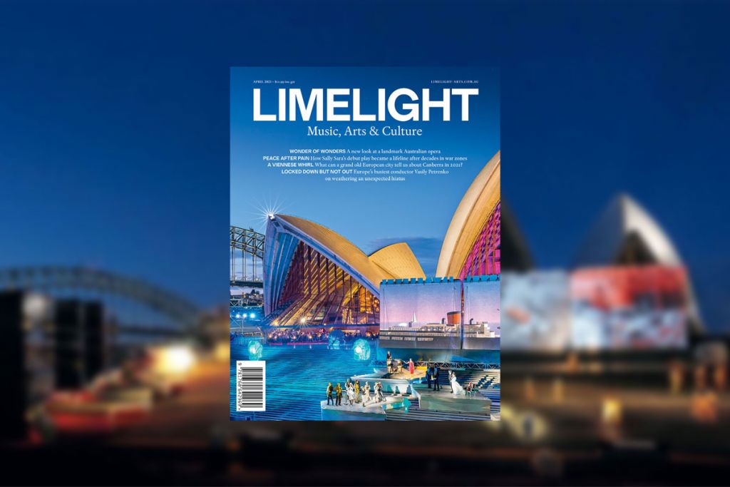 The cover of Limelight's April 2021 magazine