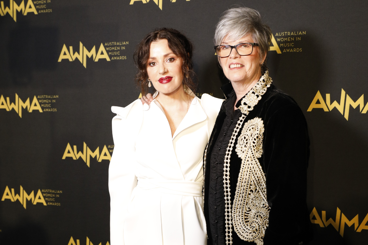 Tina Arena and Vicki Gordon, Founding Executive Producer & Program Director of the Australian Women in Music Awards, at the 2022...
