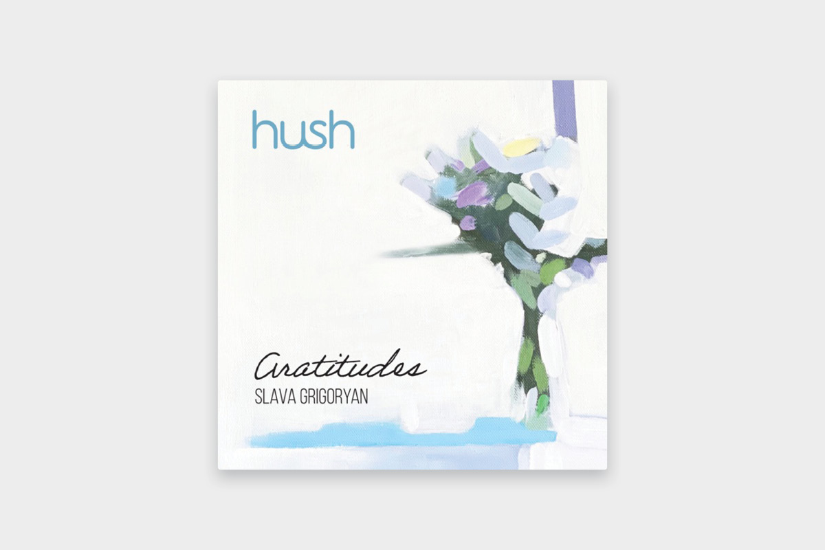 Slava Grigoryan's Gratitudes album cover – illustrated flowers on a white background.