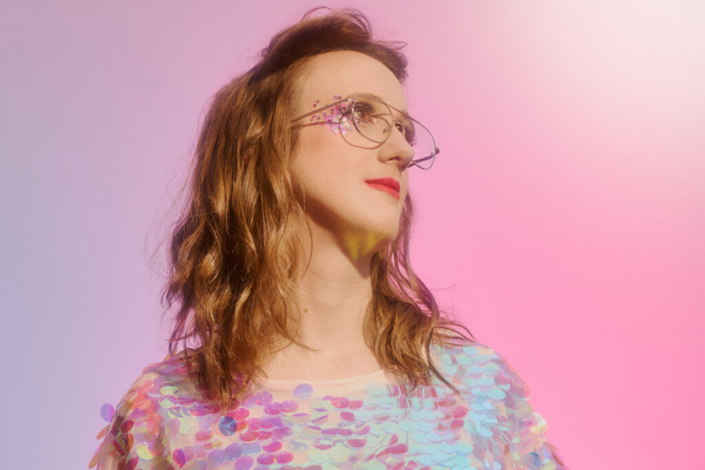 Nat Bartsch in a sparkly top.