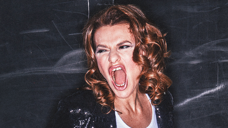 Sandra Bernhard screaming